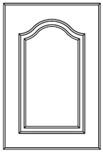Cathedral shaped rtf mullion door